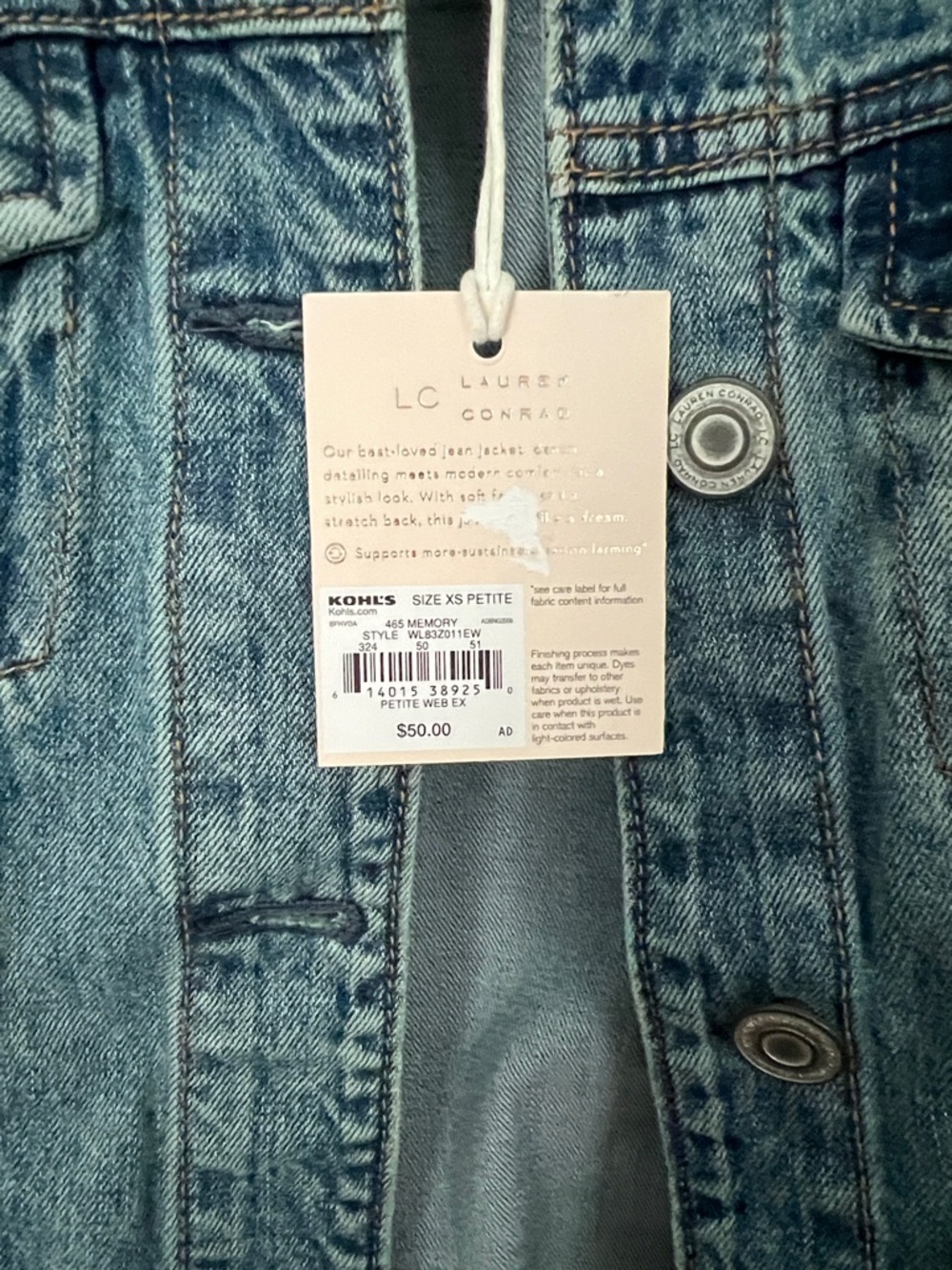 Lauren Conrad denim Jacket - Picture 3 of 5